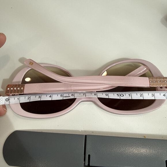 Vintage Kenneth Jay Lane KJL-41238 Blush Retro Sunglasses Jackie O Pink Bling main image 16